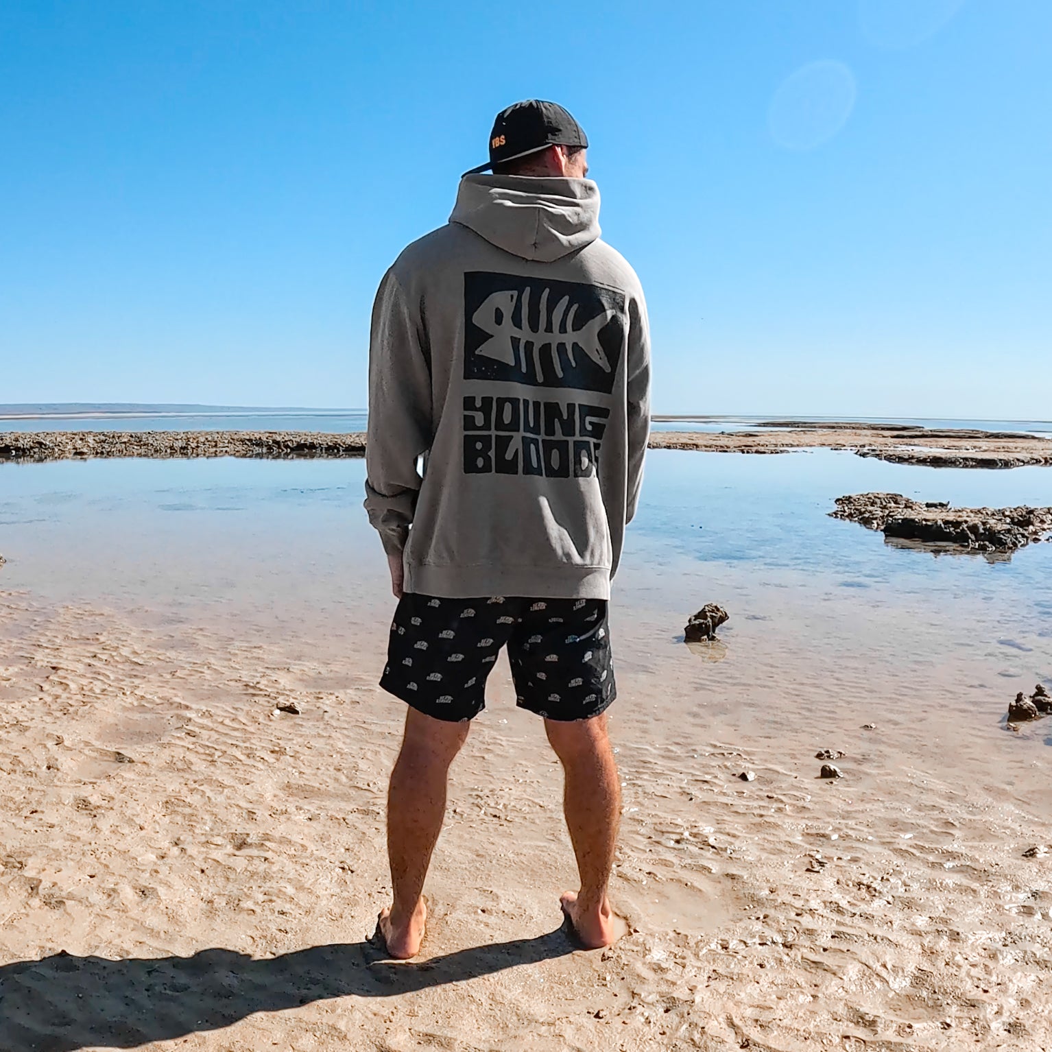 Youngbloods Fishbone Logo Relax Hoodie
