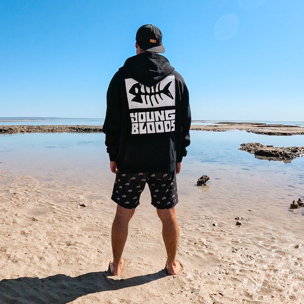 Youngbloods Fishbone Logo Relax Zip Hoodie