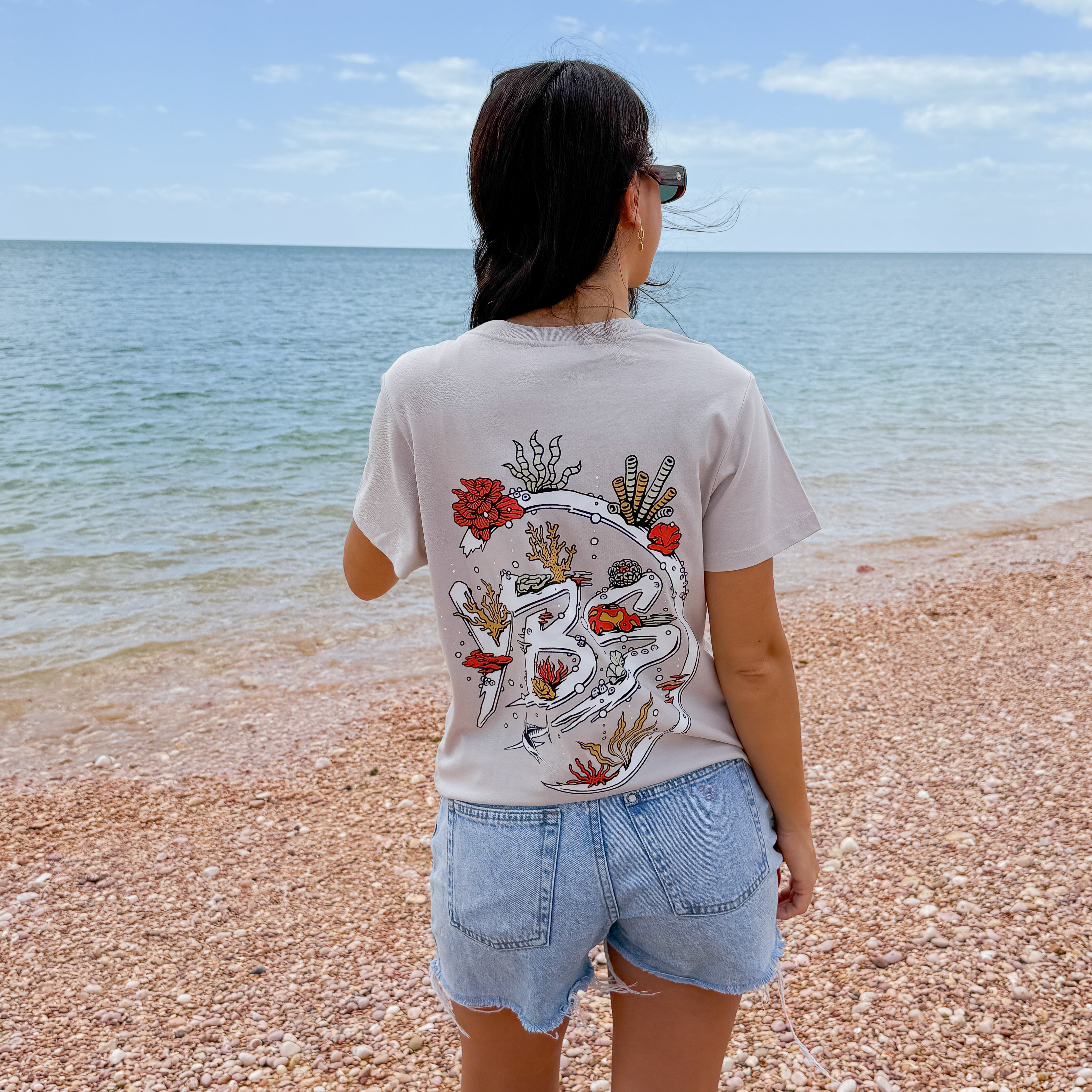 Ladies YBS Logo Coral Tee