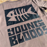 Groms Youngbloods Fishbone Logo Tee Black Print