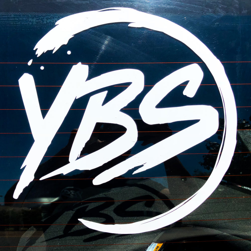 Ybs Script YBS Vinyl Cut Sticker (Large)